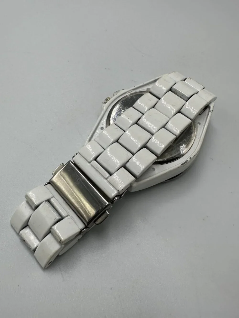 3/$30 Montres De Fleur Watch Women Silver White Water Resistant 6.5 Inch